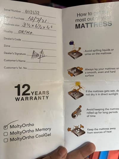 single bed with Ortho matress