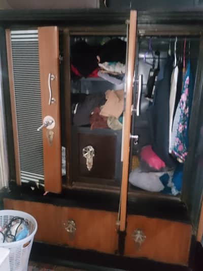 freezer washing machine almari bed set with 2 side table