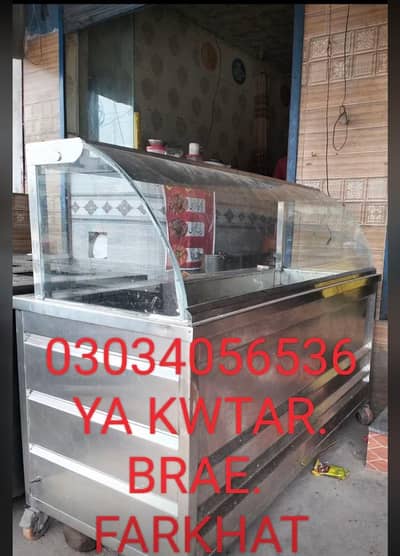stainless steel commercial food counter