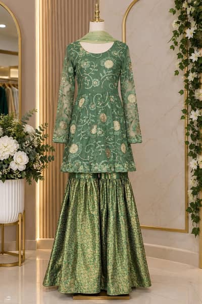 short frock & garara dupata for sale