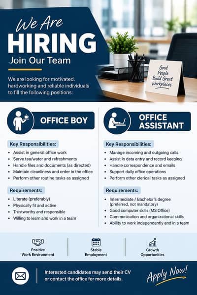 Office boy/ office assistant