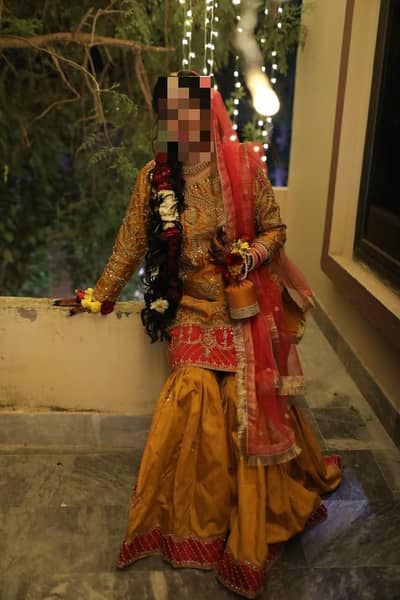 Mehndi bridal dress