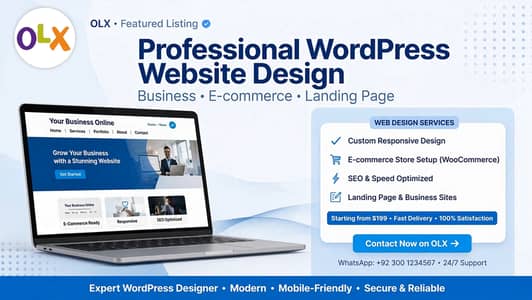 WordPress Website Designer Jaranwala Business Ecommerce Store