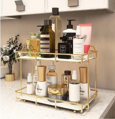 Metal makeup organizer