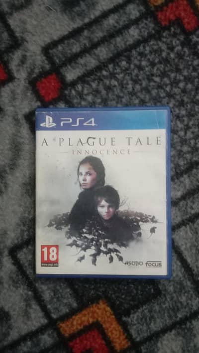 plague tale innocence disc, slightly damaged but working.