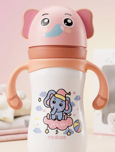 Minitree Baby Bottle 360ML - Steel Inside - BPA Free - Rs 1500 FINAL