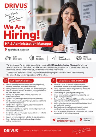 HR & ADMINISTRATION MANAGER