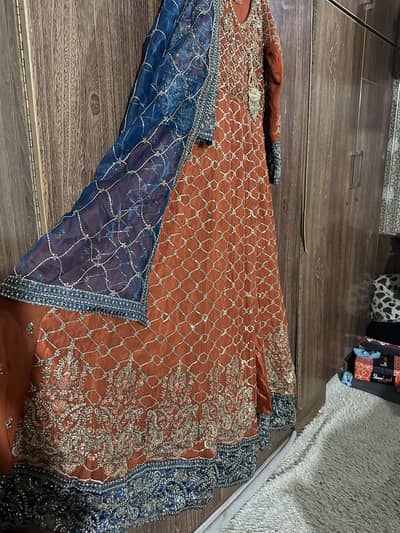 Party wear maxi full embroidered maxi