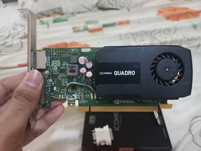 Quadro K600 1GB with Brackets and Converter - Like Brand New Condition