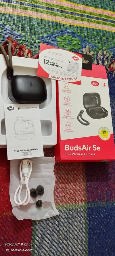 itel BUD'S AIR 5e new condition good battery timing, bass
