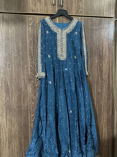Party wear maxi full length maxi embroidered