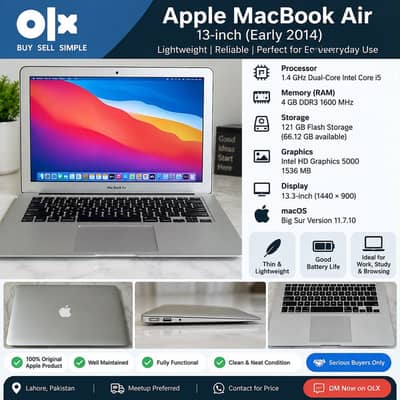 Macbook Air 13-Inch(Early 2014)