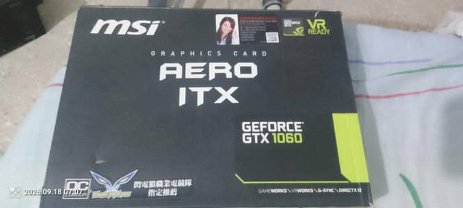 GTX 1060 6gb msi aero OC edition and nvme 512 gb wd sn 8000s gen4
