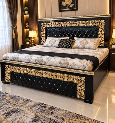 Double bed wooden king siza Double bed/bed set