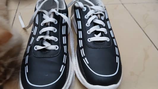 Black and White Casual Sneakers for Sale