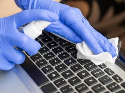 computer keyboard and mouse cleaning service required