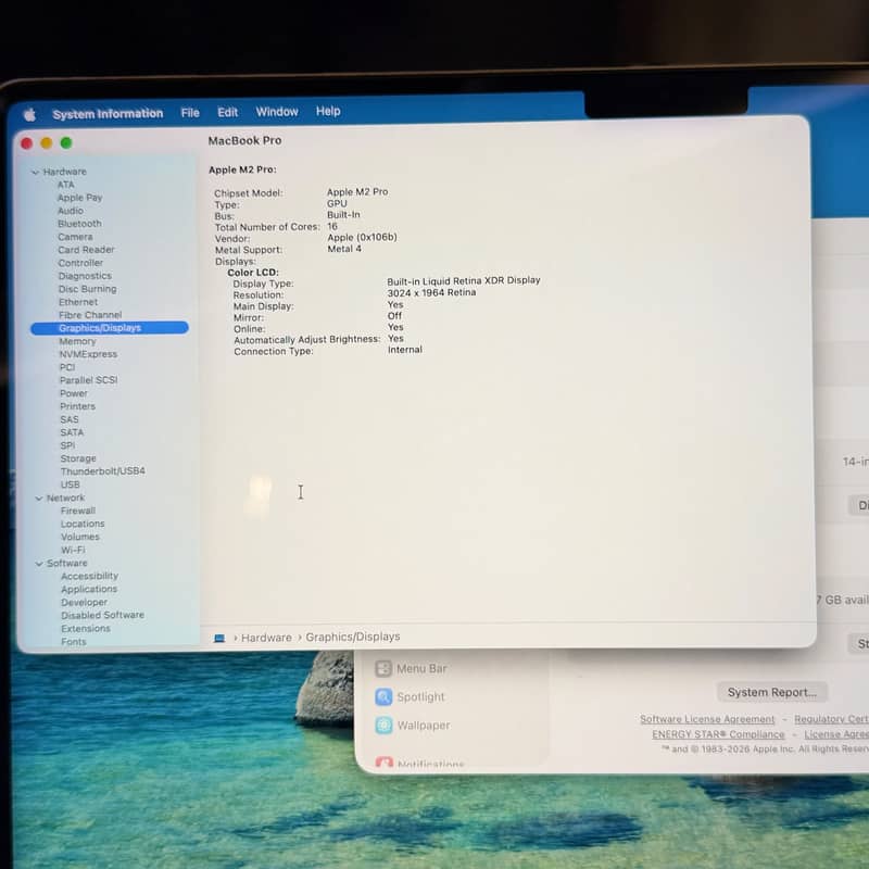 Macbook Pro M2 pro 16 core processor 14” 9