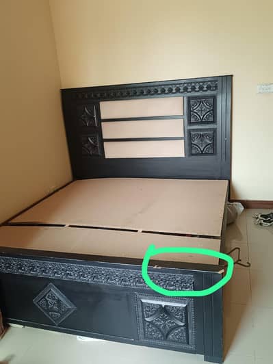 elegant black king size bed-heavy decorative design