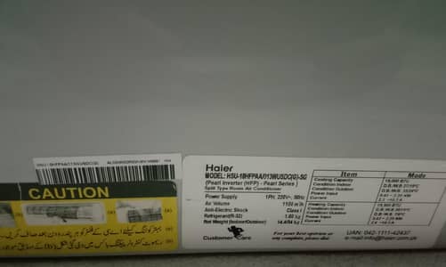 Haier AC HFP MODEL