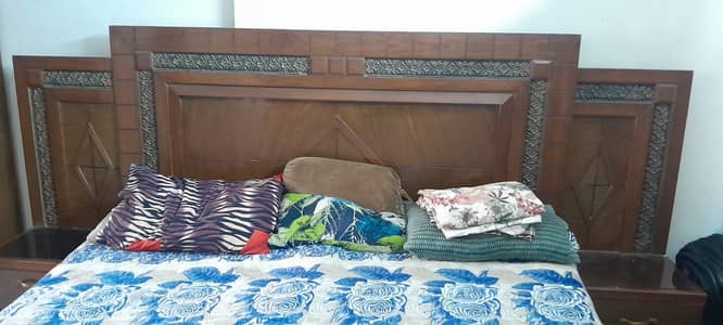 Teak wood complete bed set