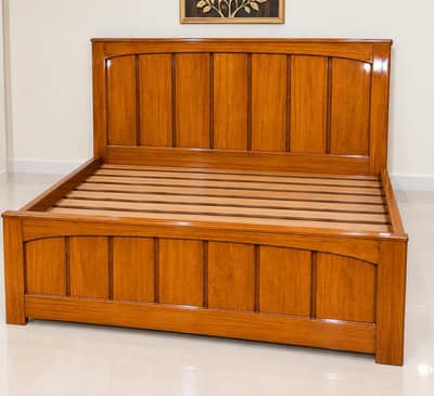 New pure wooden kikar wood king size bed