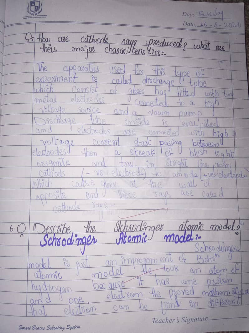 hand written work 1