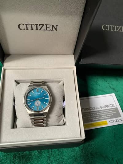 CITIZEN TSUYOSA DOWN SECOND BLUE DIAL WATCH
