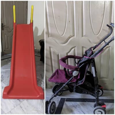 slide and baby pram