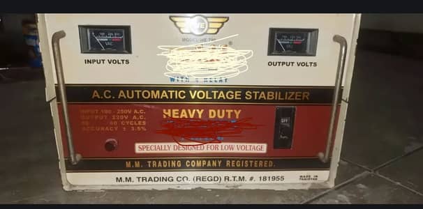 Heavy duty stablizer (15000 wats)