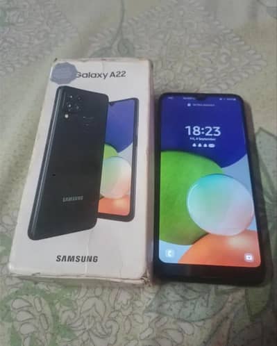 Samsung A22 128/6GB RAM with box for sale