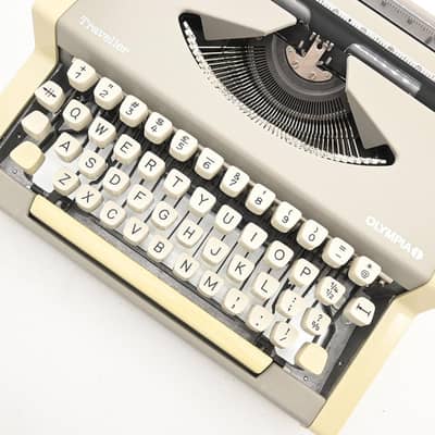 Olympia Typewriter, Laminator and shredder with cover case box