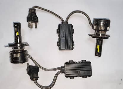 10Slightly Used H4 LED Headlight Bulbs Pair – Super Bright White Light