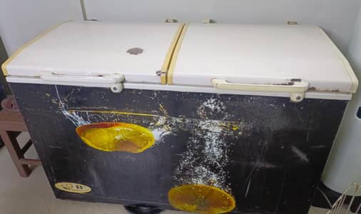 Large Double Door Refrigerator & Freezer - Good Condition