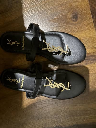 Black YSL-Style Replica Flats – Preloved