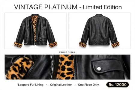 Vintage Platinum Leather Jacket for women
