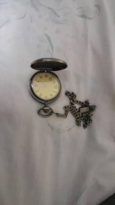 Vintage Grandpa Pocket Watch with Chain