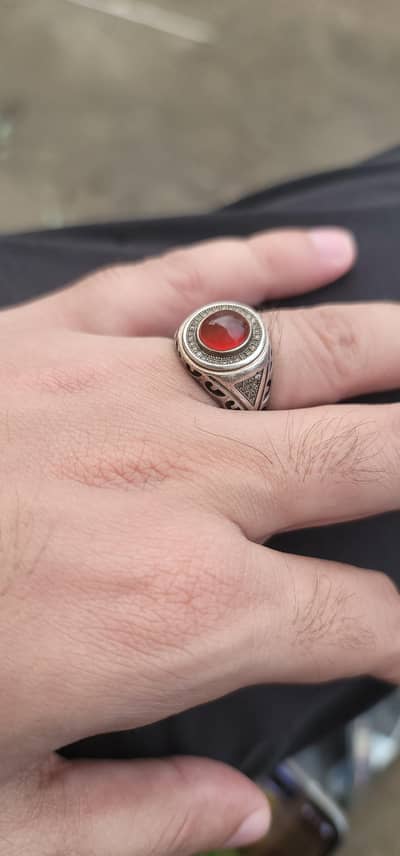 2 Rings of chandi with Stones