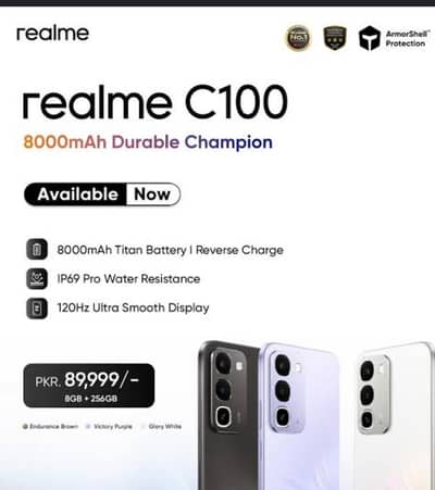 Realme C100 8GB 256GB BRAND NEW