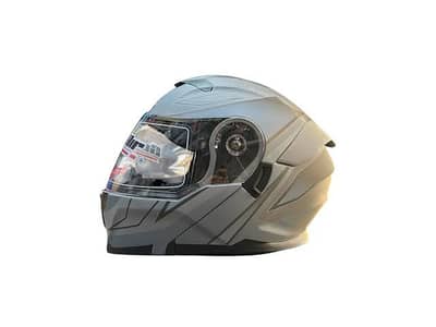 Super Air SP-912 3-in-1 Modular Flip-Up Helmet | M | Grey/Silver Matt