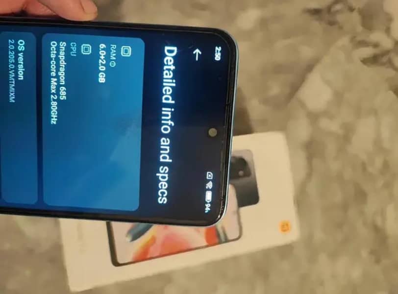 Redmi Note 12 6/128 with box charger PTA approved 7