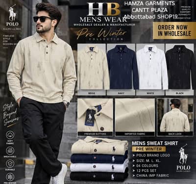 polo branded winter swet shirt.