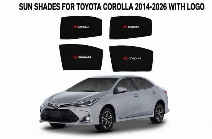 Sun Shades for Toyota Corolla 2014-2026 with Logo