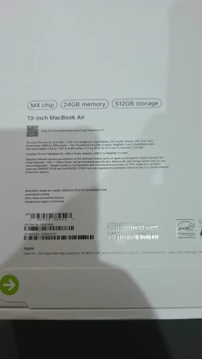 Apple MacBook Air M4 — 2026 Model | 24GB RAM | 512GB SSD
