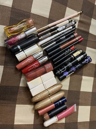 Lipstickes mascaras & kajal pencils