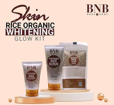 BNB RICE ORGANIC WHITENING GLOW KIT