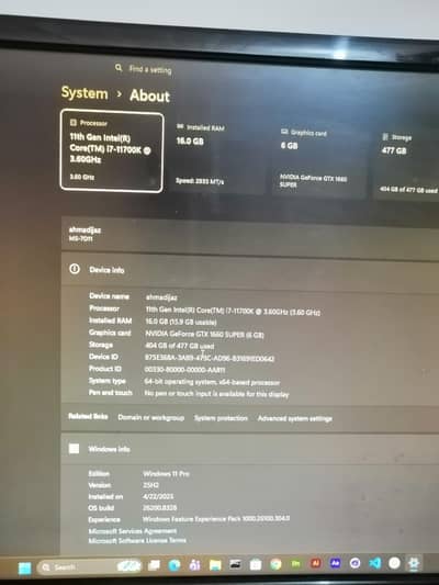 core I7 11th gen pc for sale