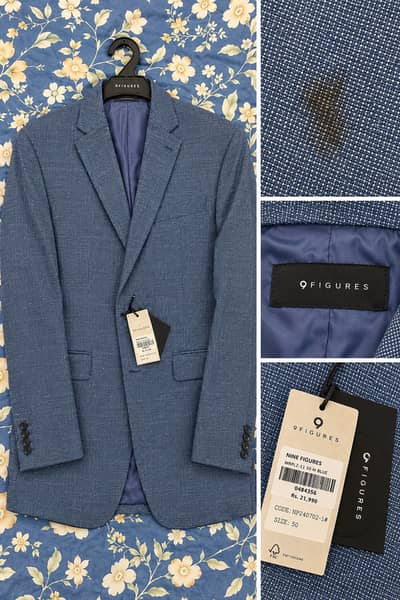9Figures Men’s Blue Blazer – Brand New