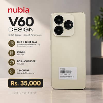 V60 Design Mobile — 8GB + 12GB RAM | 256GB Storage
