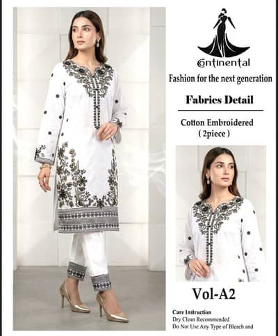 2 piece embroidered suit  wholesale