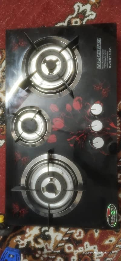 Brand New Glass 3Barner Glas Firing Hub Kenwood Company Box Pack